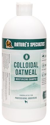 Nature's Specialties Colloidal Oatmeal Hundeshampoo - Sensitive Shampoo für Trockene, Juckende Haut - Lindert Gereizte Haut & Spendet Feuchtigkeit - Beruhigende Formel - Süßer Duft, 946ml