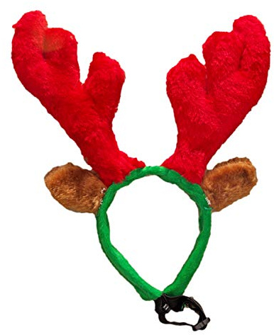 Ciffre Weihnachtsmützen Mütze Nikolausmütze Weihnachtsmütze - Geweih Hund
