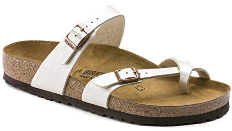 Birkenstock 071661 Mayari pearl white, Birko Flor Graceful SANDALO Donna, White EU 38