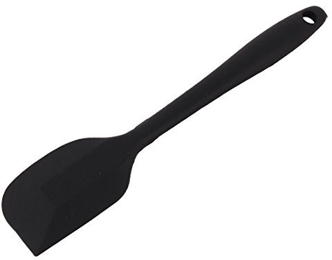 sourcing map Spatule Pâtisserie Gâteau Ustensiles Silicone crème fromage bricolage Grattoir Longueur 21cm noir