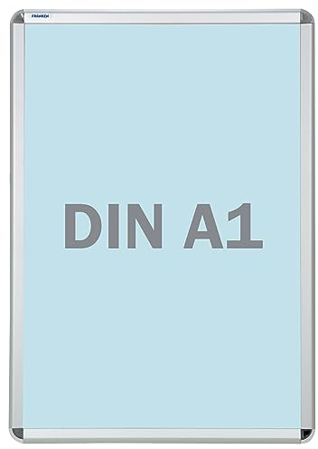 FRANKEN Wechselrahmen, Standard A1 Plakatrahmen, Aluminium-Klapprahmen 32 mm breit, Info-Rahmen für den Innenbereich in Büro, Schule, Restaurant, Hotel, öffentliche Einrichtungen, BS0802