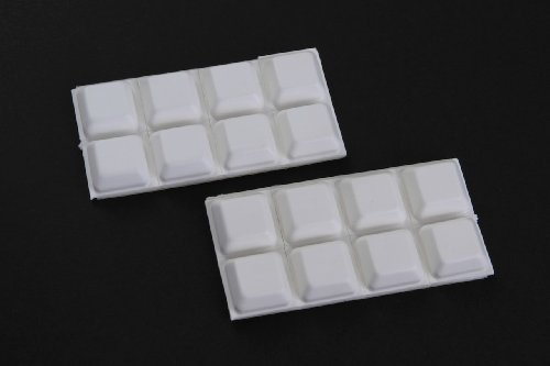 16 Stück Anschlagpuffer Möbelpuffer Anschlagdämpfer Gummi weiss 16 x 16mm selbstklebend