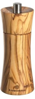 Zassenhaus Salzmühle Frankfurt Olivenholz Mahlwerk aus Hochleistungskeramik, Made in Germany, Maße: H: 14 cm, D: 5,4 cm, 022414
