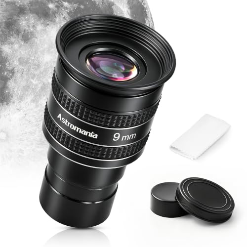 Astromania Telescope Eyepiece 9mm, Wide Angle 58 Degree Apparent Field Planetary Eyepiece for 1.25 inch Astronomy Telescope & Filter, Fully Multi-Coated Telescope Accessory for Planetary Observation