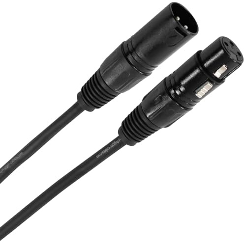 Plugger DMX / XLR-Kabel 3b-Buchse auf 3b-Stecker, 10 m Noir