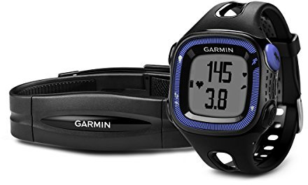 Garmin Forerunner 15 Large GPS Running Watch with Heart Rate Monitor - Black/Blue