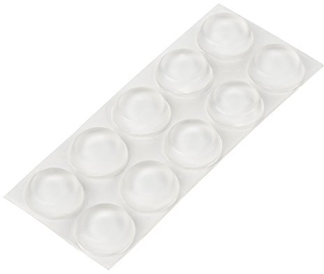 haggiy Elastikpuffer, Transparent, Selbstklebend, rund Ø 13 mm / Stärke 4 mm (20 Stück)