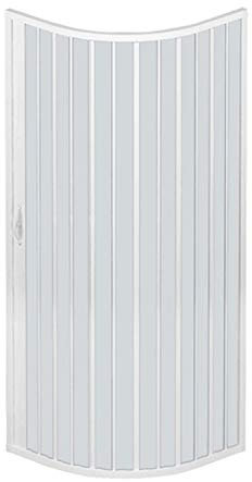 ROLLPLAST PINTO Mampara de Ducha 75x75 CM Semicircular de PVC Mod. Scorpione con Apertura Lateral