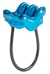 Ocun Hurry Rock Climbing Gear Ascender and Rappelling Descender Belay Device, Blue