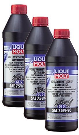 3 x Liqui Moly 1414 vollsynthetisches Huile de transmission (GL5) Huile de moteur SAE 75 W 90 1L