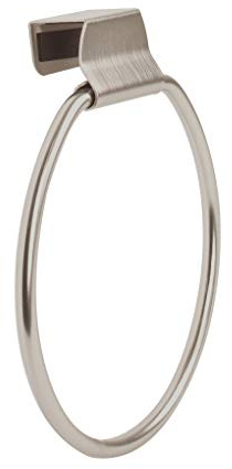 Spectrum Diversified Towel Ring, over the Cabinet Door, Brushed Nickel Small