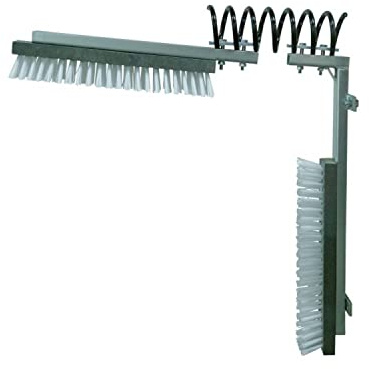 Kerbl Viehbürste Texas, 50 cm, Weiß, Tierhaare, Holzgriff, Kuhbürste Texas