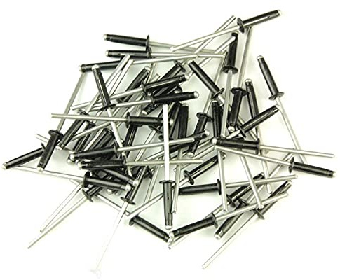 RIVETS TRIGRIP de 4 x 20 NOIRS POUR PLAQUE MINERALOGIQUE