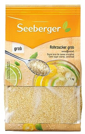 Seeberger Rohrzucker grob, Vollrohrzucker, unraffiniert (5 x 1 kg)