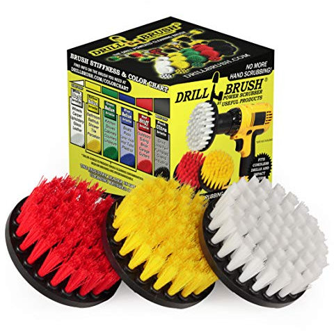 Reinigungs-Zubehör - Bohrer Brush - Soft, Medium, Stiff Bürste Vielzahl Kit - Leder - Spiegel - Glasreiniger - Bad-Accessoires - Dusche Reiniger - Badewanne - Badvorleger - Outdoor - Gartenfiguren