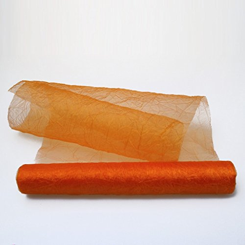 Crashorganza-Tischläufer orange - 28 cm breit - Rolle 5 Meter - 68280 20-R 280