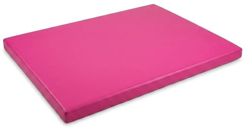 Implay - Pink Exercise/Crash Mat - 180 x 120 x 5cm - Gym floor, Home Workout - Sensory Play - Indoor/Outdoor - 610gsm PVC/High Density Non-Slip Foam