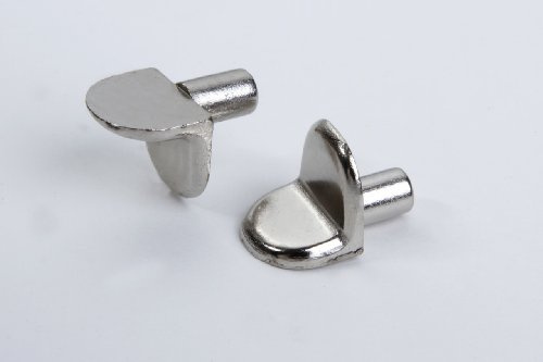 40 Bodentraeger Metall mit Zapfen, 5 mm vernickelt