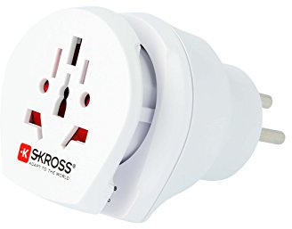 Skross Combo-World to Israel Travel Adaptor, White