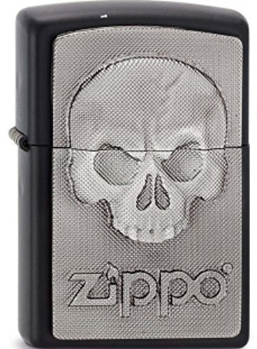 Zippo 2003546 Herren 218 Phantom Skull EMB Feuerzeug Schwarz