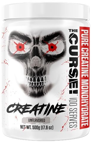 JNX SPORTS The Curse! Creatine Monohydrate Powder 100 Servings | Pure Micronized Creatine 5g Per Serving | 500g - 17.6 Ounce