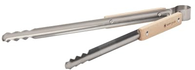 Snow Peak Fire Tongs, Japanese Beech & Stainless Steel Tongs for BBQ, Camping & Outdoor Cooking