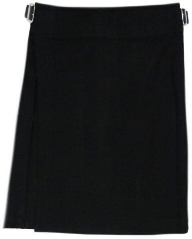 Tartanista - Kilt escocés formal para hombre - Tartán negro liso - 0,3 kg 4,5 m - UK54 (137 cm)