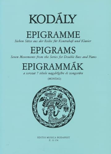 Epigrams: 7 Pieces for Double Bass & Piano. Kontrabass und Klavier.
