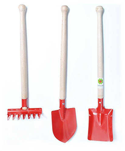 Glückskäfer 535394 Gartengeräte-Set 3teilig 39cm, rot