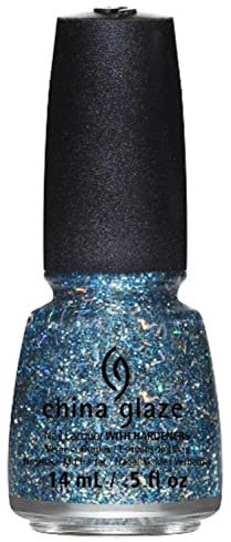 China Glaze Nail Lacquer with Hardner - 3D Glitter Effect - Bells Will Be Blinging, 1er Pack (1 x 14 ml)