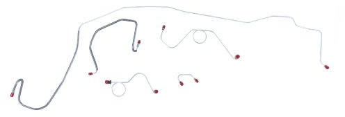 The Right Stuff EKT7003 Front Brake Line Kit, 1 Piece (Power Disc Runs Under Frame Intermediate Line)