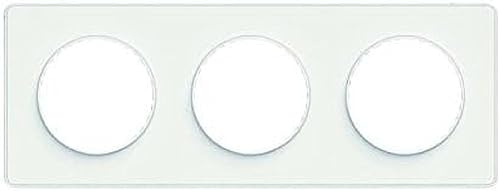 Schneider Electric S520806 Plaque 3 postes Odace Touch Liseré blanc
