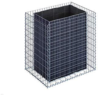 GABIONA Drahtwaren-Bande surélevée Gabion l : 100 h 100 p : 70 cm, Largeur de Maille 5, Mur 10 x 10 cm