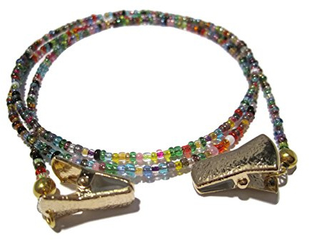 ATLanyards Eyeglass Chain for Women - Beaded 32 Colors Gold Clip - Glasses Chain - Eyeglass Strap Lanyard - Eyewear Retainer
