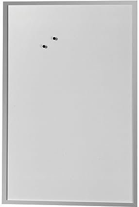 herlitz Whiteboard magnetisch, 60 x 80 cm, Holzrahmen silber, 2 Magnete und ein Whiteboardmarker inklusive