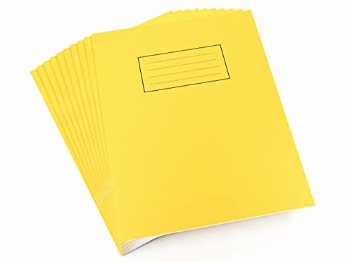 Silvine träningsbok 229 x 178 mm linjerad med marginal gul (10-pack)