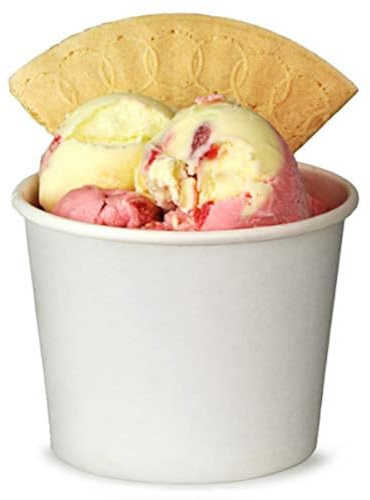Lot de 50 pots à crème glacée en papier blanc 340 ml – Boîtes de fête, boîtes à friandises, coupes à glace, bols à dessert, gobelets jetables en carton