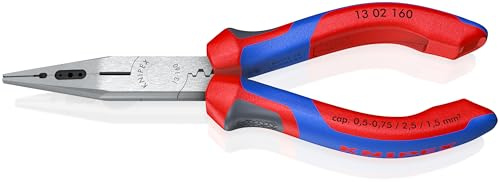 KNIPEX Verdrahtungszange auf SB-Karte mit Comfort-Griffen 160 mm, 13 02 160 SB
