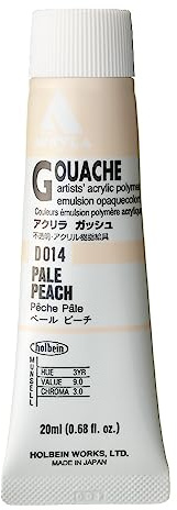 Holbein akryl gouache artister akryl polymeremulsion, 20 ml blek persika (D014)