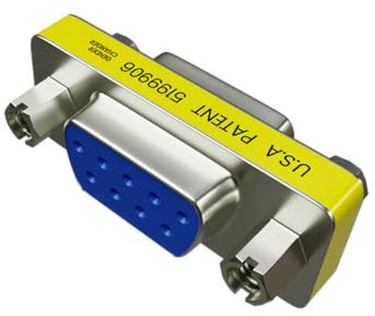 rhinocables 9 Pin Serial RS232 Gender Changer, Female to Female Adapter, D9 Connecter, Connect 2 x Serial Cables - Home & Office Accessories