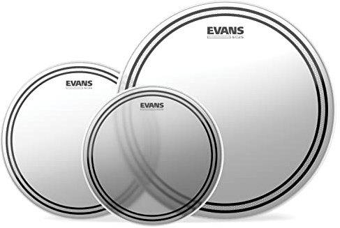 Evans ETP-EC2SCTD-R EC2S (Coated) Tom Pack Rock 25,4 cm (10 Zoll), 30,4 cm (12 Zoll), 40,6 cm (16 Zoll) Felle | Evans Schlagfelle bieten ausgewogenen Klang, hohe Haltbarkeit und zuverlässige Performance.