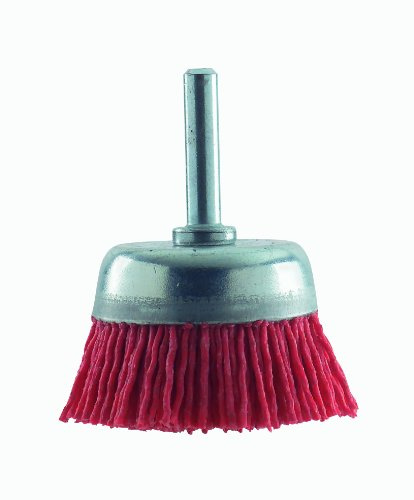 Bosch 2 609 256 525 - Cepillos de vaso para taladradoras, alambre de nilón con medio de lijado de corindón, grano K80, 75 mm