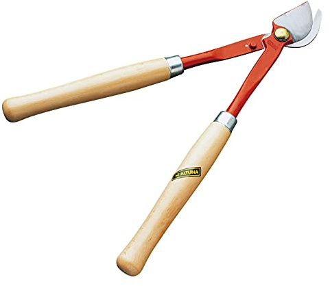 Altuna 0061-47 Tijera de Poda Dos Manos, Mango de Madera Y Cuchilla Forma Corazón, 47 Cm