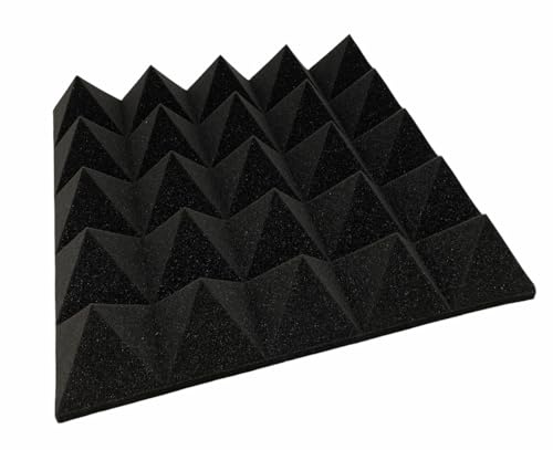 Noppenschaum 10 cm Pyramide für Korrektur Audio aus Polyurethan 100x100x10 Antracite classico