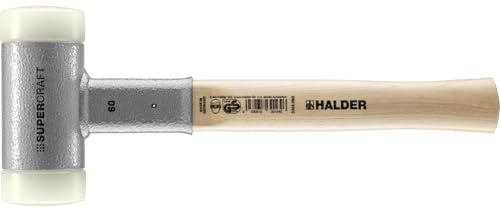 Supercraft Skonsam hammare, med vibrationsdämpande, ergonomiskt formad och lackerad Hickory-handtag | D = 60 mm | 3366.060