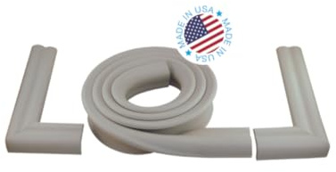 KidKusion Hearth Cushion | Made in USA | Taupe | 8.33 Ft of Padding | Child Safety, Edge and Corner Guard, Baby Proof Fireplace Bumper
