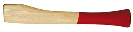 STUBAI Ersatzstiel 380 mm rechts | Eschenholzstiel geschweift | passend für Zimmermannsbeil 6721 | robust, ergonomisch & rot lackiertes Stielende.