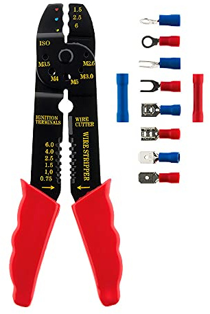 Zenitech Lot de 50 cosses Assorties + Pince à sertir