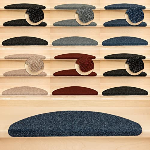 Kettelservice-Metzker Stufenmatten Ramon MW Halbrund | in verschiedenen Set Varianten | 65x21x3,5cm | Blau 15 Stück