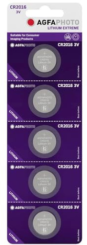 AgfaPhoto pilas – recargable de botón de litio CR2016 (5 unidades)